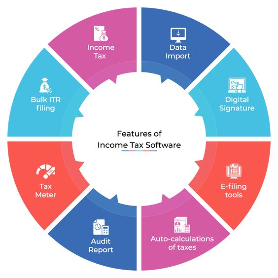 Infographics of Income Tax Software Features For Better Understanding 